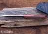 WK Forgeworks Custom Knives: Mini A10 - Natural Canvas Micarta - Red Liners - Brass Corby Pins - Procut