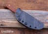 WK Forgeworks Custom Knives: Mini A10 - Natural Canvas Micarta - Red Liners - Brass Corby Pins - Procut