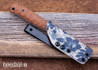 WK Forgeworks Custom Knives: STK - Natural Canvas Micarta - Black G10 Pins - AEB-L