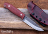 WK Forgeworks Custom Knives: V2.3 - Red Canvas Micarta - Black Liners - Stainless Corby Pins - CPM 154