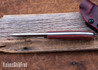 WK Forgeworks Custom Knives: V2.3 - Red Canvas Micarta - Black Liners - Stainless Corby Pins - CPM 154