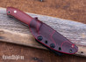 WK Forgeworks Custom Knives: V2.3 - Red Canvas Micarta - Black Liners - Stainless Corby Pins - CPM 154