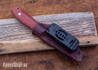 WK Forgeworks Custom Knives: V2.3 - Red Canvas Micarta - Black Liners - Stainless Corby Pins - CPM 154