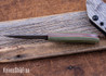 WK Forgeworks Custom Knives: V2.3 - Green Canvas Micarta - Red Liners - Stainless Corby Pins -80CrV2