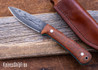 WK Forgeworks Custom Knives: V1 - Orange Burlap Micarta - Green & Blue Liners - Stainless Corby Pins -80CrV2