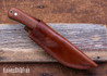 WK Forgeworks Custom Knives: V1 - Orange Burlap Micarta - Green & Blue Liners - Stainless Corby Pins -80CrV2