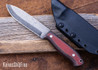 WK Forgeworks Custom Knives: V2.5 - Black & Red Layered Canvas Micarta - Stainless Corby Pins - ProCut