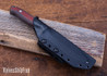 WK Forgeworks Custom Knives: V2.5 - Black & Red Layered Canvas Micarta - Stainless Corby Pins - ProCut