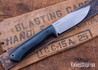 7Forge Knives: Rogue - Blue & Black Wave G-Carta - Thick Black Linen Liners - Natural Canvas Pins - MagnaCut