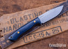 7Forge Knives: Rogue - Blue Richlite - Natural Canvas Liners - Butterscotch Pins - MagnaCut