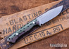 7Forge Knives: Rogue - Trout Scales - Emerald Green Liners - Aluminum Pins - MagnaCut
