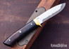 Muteki: 3.6" Signature Loveless Drop Point - Ironwood - Black G-10 Liners - Hitachi White #1 Steel - #6532