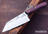 Muteki: 5.56" Bunka - Purple Heart - Aqua G-10 Liners - Hitachi White #1 Steel - #6154