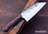Muteki: 5.56" Bunka - Purple Heart - Aqua G-10 Liners - Hitachi White #1 Steel - #6154