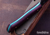 Muteki: 5.56" Bunka - Purple Heart - Aqua G-10 Liners - Hitachi White #1 Steel - #6154