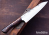 Muteki: 6.63" Kiritsuke - Ironwood - Cherry Red G-10 Liners - Hitachi White #1 Steel - #6152