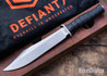 Defiant 7: M320J Bowie - Black Polymer - CPM-3V - Stonewash - Titanium Hardware