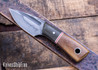 Bradshaw Blades: Biddie - Natural Canvas - Green Canvas Bolster - Red Liners - 1095 Carbon Steel