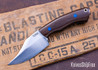 7Forge Knives: Riot - Vintage Green Canvas Micarta - Blue Liners - Blue Pins - Procut