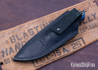7Forge Knives: Mini Trapper - Blue Paper Micarta - Natural Canvas Liners - Butterscotch Pins - AEB-L