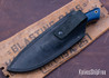 7Forge Knives: Venator - Blue Paper Micarta - Natural Canvas Liners - Butterscotch Pins - Procut