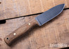 Riner Customs - Cane Creek - Rough Deer Burlap Micarta - Brass Pins - File Work