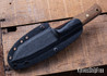 Riner Customs - Cane Creek - Rough Deer Burlap Micarta - Brass Pins - File Work