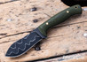 Riner Customs - Nessmuk - OD Green Micarta - Black Liners - Brass Pins - San Mai - File Work