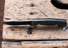 Riner Customs - Nessmuk - OD Green Micarta - Black Liners - Brass Pins - San Mai - File Work