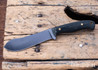 Riner Customs - Nessmuk Xl- Black Micarta - Black Liners - Brass Pins - File Work