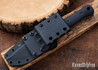 Reiff Knives: F4 Gen 2 - Bushcraft Survival Knife - Black Canvas Micarta - CPM-3V - Stonewashed Saber Grind - Kydex Sheath