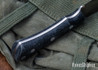 Lishen Knives: Canuck - AEB-L - Matte Black Canvas Micarta - Aluminum Pins