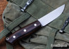 Lishen Knives: Woodsman - AEB-L - Desert Ironwood - Aluminum Pins