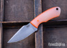 Osprey Knife & Tool: Mini Mamushi - Jade G10 - Orange G10 Liners & Pin - Nitro V