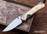 Chris Reeve Knives: Large Sebenza 31 - Glass Blasted Titanium - Box Elder Burl - CPM-MagnaCut - Drop Point - CR10HL020