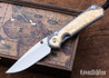 Chris Reeve Knives: Large Sebenza 31 - Glass Blasted Titanium - Box Elder Burl - CPM-MagnaCut - Drop Point - CR10HL031