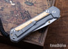 Chris Reeve Knives: Large Sebenza 31 - Glass Blasted Titanium - Box Elder Burl - CPM-MagnaCut - Drop Point - CR10HL033