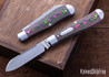 Jack Wolf Knives: Eureka - 14C28N - Watermelon Sugar CamoCarbon