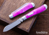 Jack Wolf Knives: Eureka - 14C28N - Smooth Purple Bone
