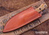 7Forge Knives:  Artemis Hunter - Natural Richlite - Black Canvas Liners & Pins - 52100