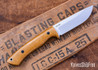 7Forge Knives:  Artemis Hunter - Sandstone Burlap - Black Canvas Micarta Liners - Brass Pins - 52100