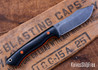 7Forge Knives:  Artemis Trapper - Black Paper Micarta - Thick Orange Liners &  Pins - A2