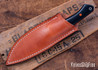 7Forge Knives:  Artemis Trapper - Black Paper Micarta - Thick Orange Liners &  Pins - A2
