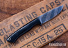7Forge Knives:  Custom Artemis EDC - Black Paper Micarta  - Red Liners - Black Pins - AEB-L