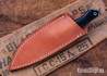 7Forge Knives:  Custom Artemis EDC - Black Paper Micarta  - Red Liners - Black Pins - AEB-L