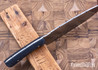 Riner Customs: 8.25" Chef Knife - Black Herringbone Micarta - Brass Pins