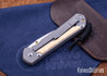 Chris Reeve Knives: Large Sebenza 31 - Glass Blasted Titanium - Box Elder Burl - CPM-MagnaCut - Drop Point -CR08IL010