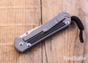 Chris Reeve Knives: Large Sebenza 31 - Glass Blasted Titanium - Bog Oak Inlay - CPM-MagnaCut - Drop Point - CR09IL009