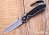 Chris Reeve Knives: Large Sebenza 31 - Glass Blasted Titanium - Bog Oak Inlay - CPM-MagnaCut - Drop Point - CR09IL015