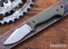 Knight Elements: Hummingbird EDC - OD Green G-10 - AUS10A - Stonewash